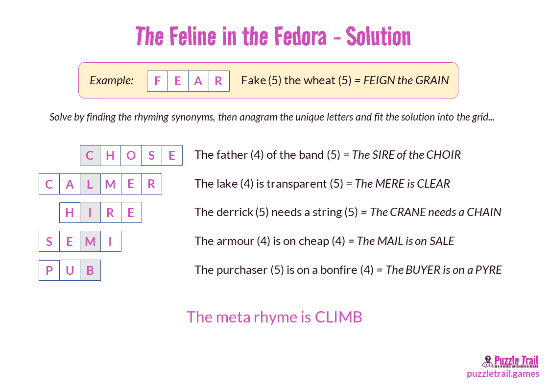 SOLUTION: The Feline in the Fedora